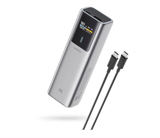 Cuktech Powerbank CKPB100PGLBL 150W 10000mAh USB-C USB-A - szary - 1487972 - zdjęcie